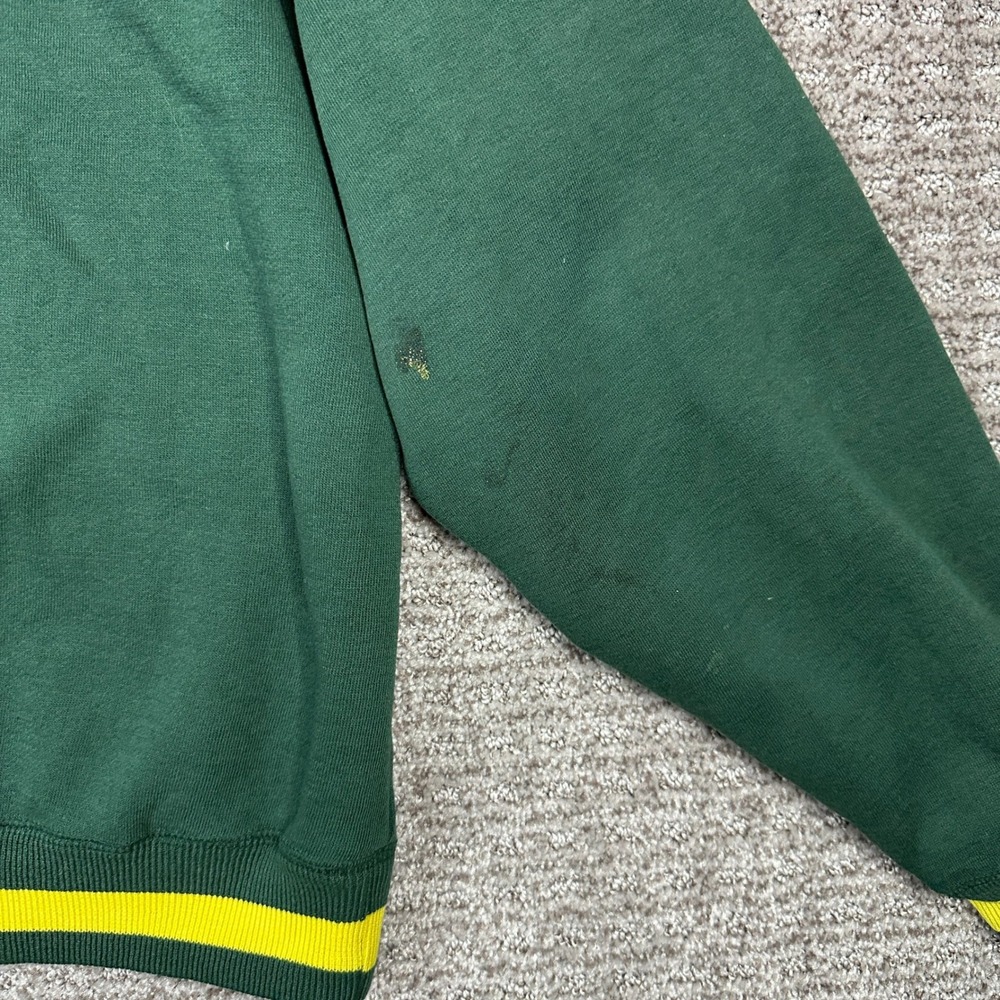 Vintage Logo 7 Green Bay Packers Sweatshirt Green Striped Trim Large - Picture 6 of 9